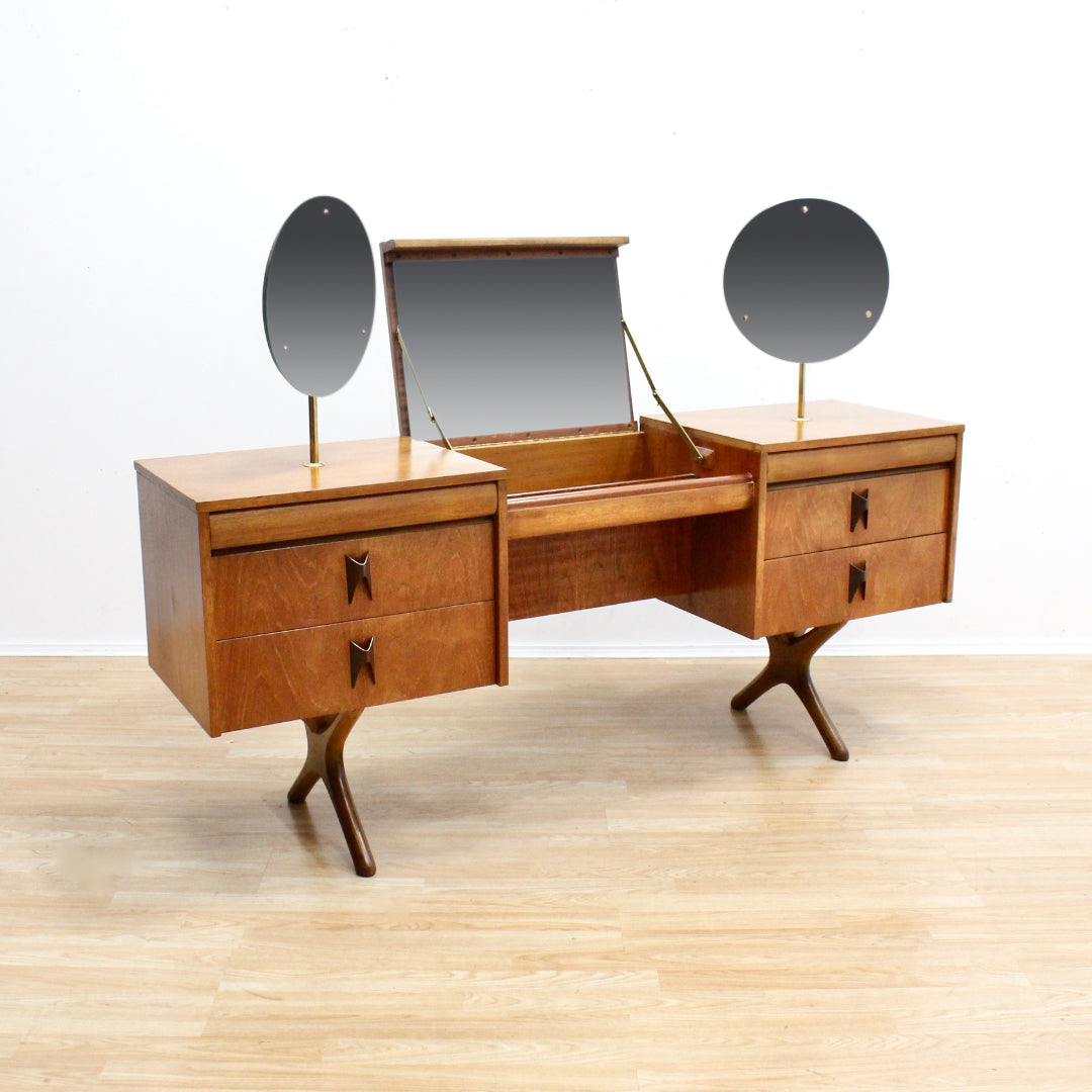 MID CENTURY TEAK VANITY BY ELLIOTS OF NEWBURY