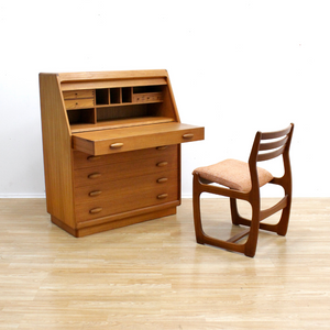 DANISH MODERN TEAK SECRETARY DESK BY BENT MØLLER JØRGENSEN FOR DYRLUND FURNITURE