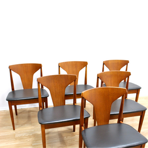 SET OF SIX MID CENTURY DINING CHAIRS BY ELLIOTS OF NEWBURY