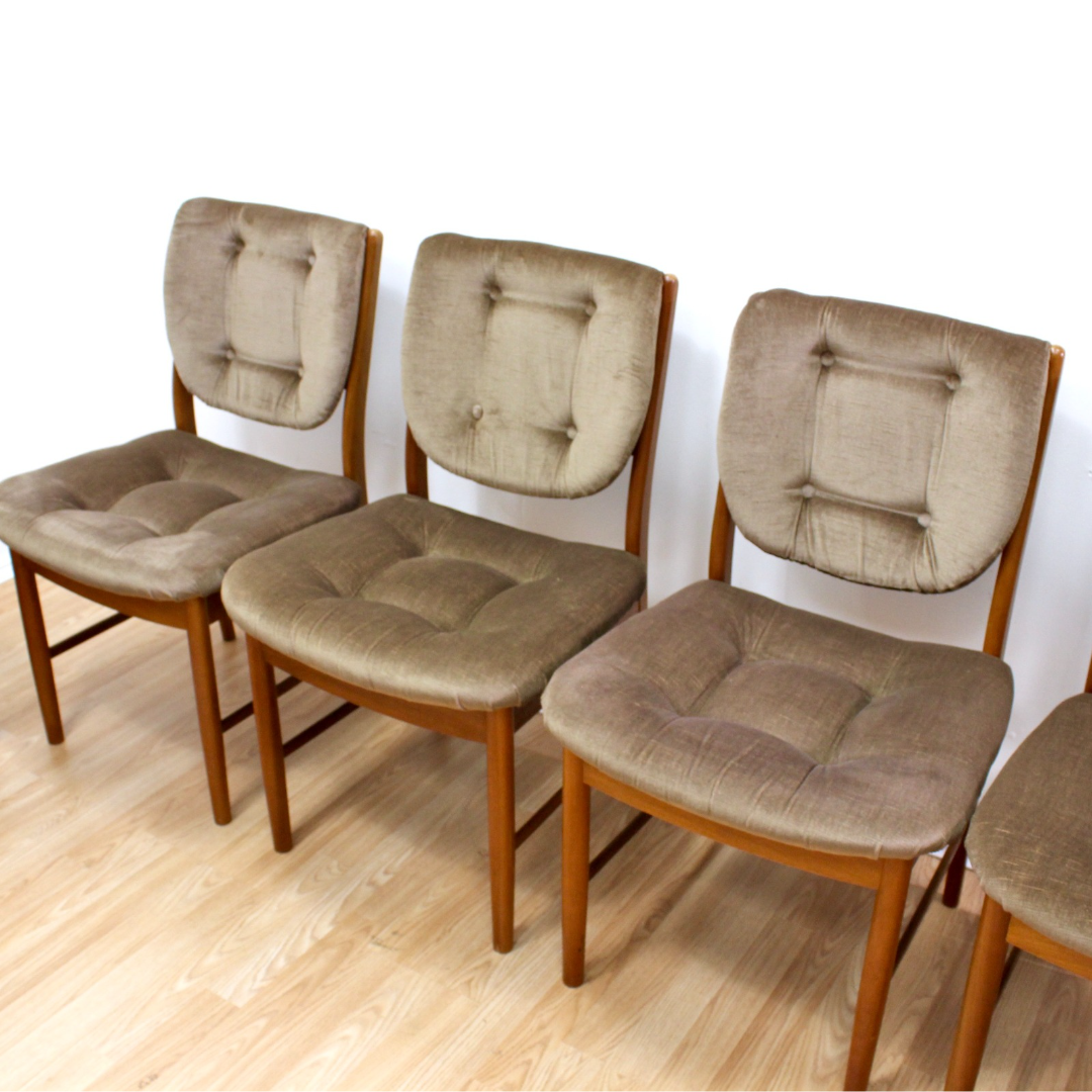 SET OF TEN MID CENTURY DINING CHAIRS BY MCINTOSH FURNITURE