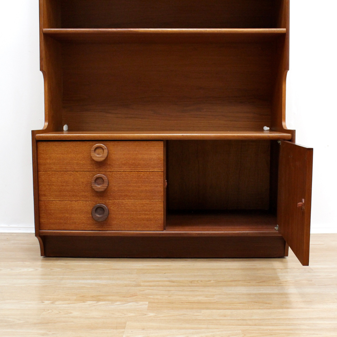 MID CENTURY TALL TEAK BOOKCASE BY PORTWOOD