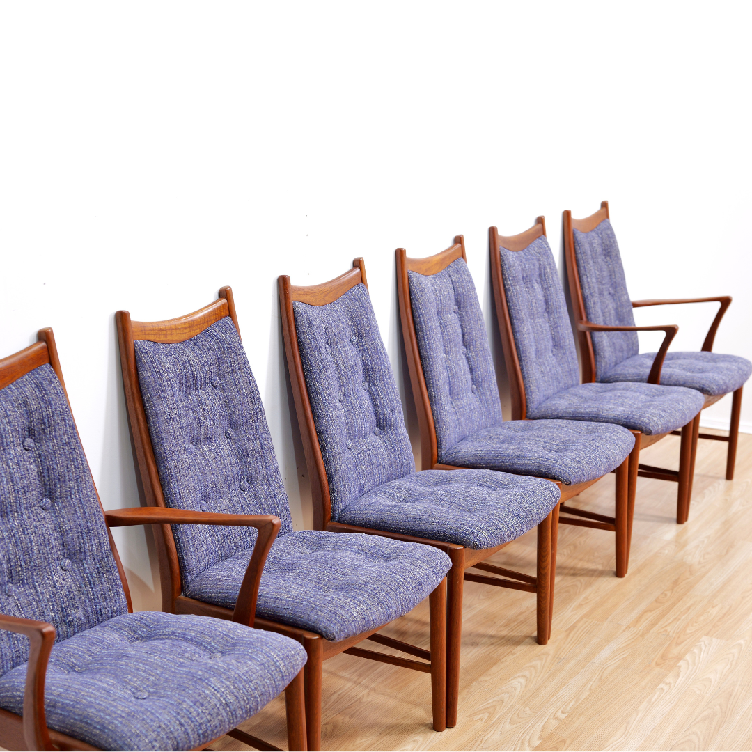 Set of Six Mid Century Dining Chairs by McIntosh Furniture