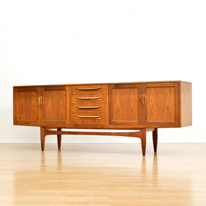 LONG TEAK  MID CENTURY CREDENZA BY VB WILKINS FOR G PLAN
