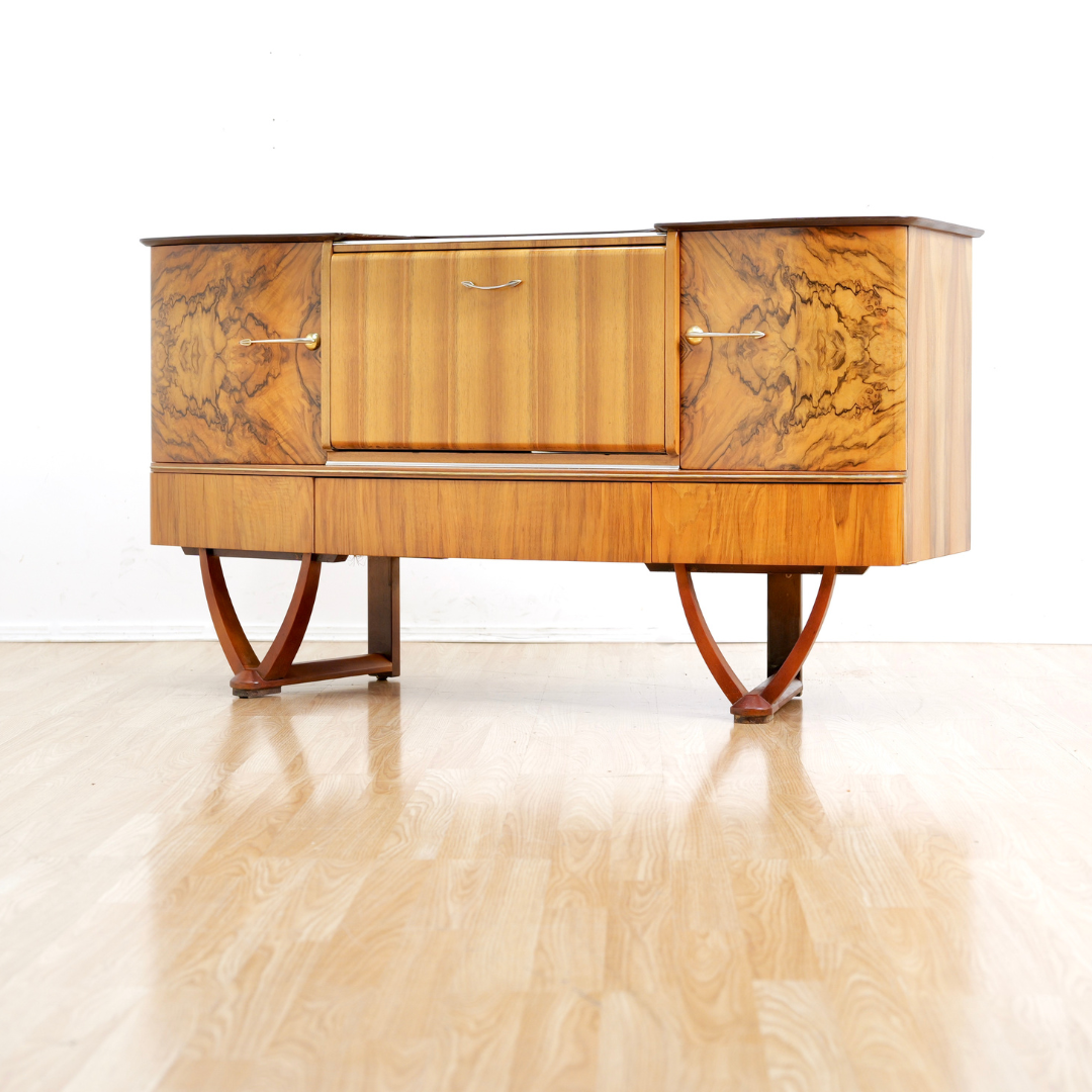 1950s Liquor Cabinet Credenza by Beautility of London