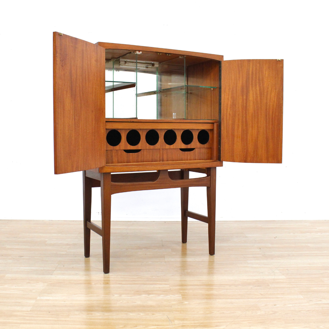 MID CENTURY NORWEGIAN TEAK BAR CABINET BY TORBJØRN AFDAL