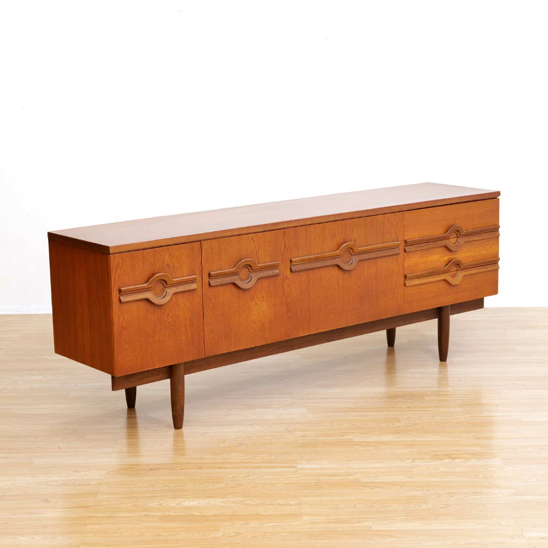 Reserved MID CENTURY LONG TEAK CREDENZA BY STONEHILL FURNITURE