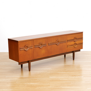 Reserved MID CENTURY LONG TEAK CREDENZA BY STONEHILL FURNITURE