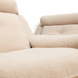 PAIR OF 1970S POST MODERN LOUNGE CHAIRS IN BOUCLE BY ENGLANDER