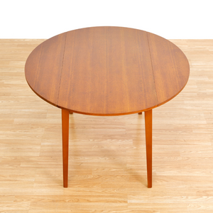 MID CENTURY DROP LEAF DINING TABLE AND FOUR CHAIRS