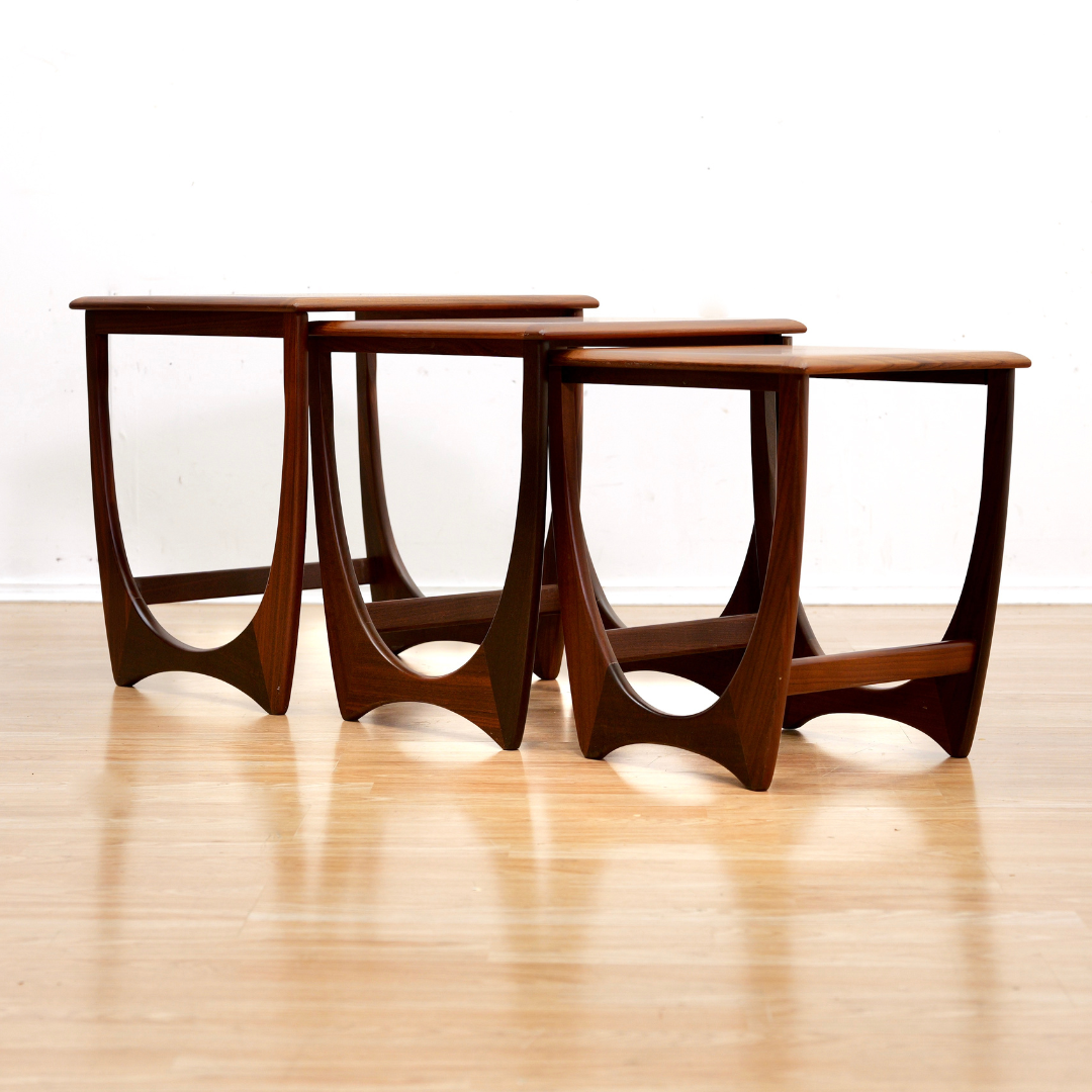 MID CENTURY ASTRO NESTING TABLES BY VB WILKINS FOR G PLAN