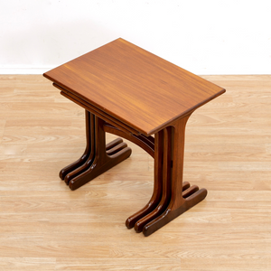MID CENTURY TEAK NESTING SIDE TABLES BY G PLAN