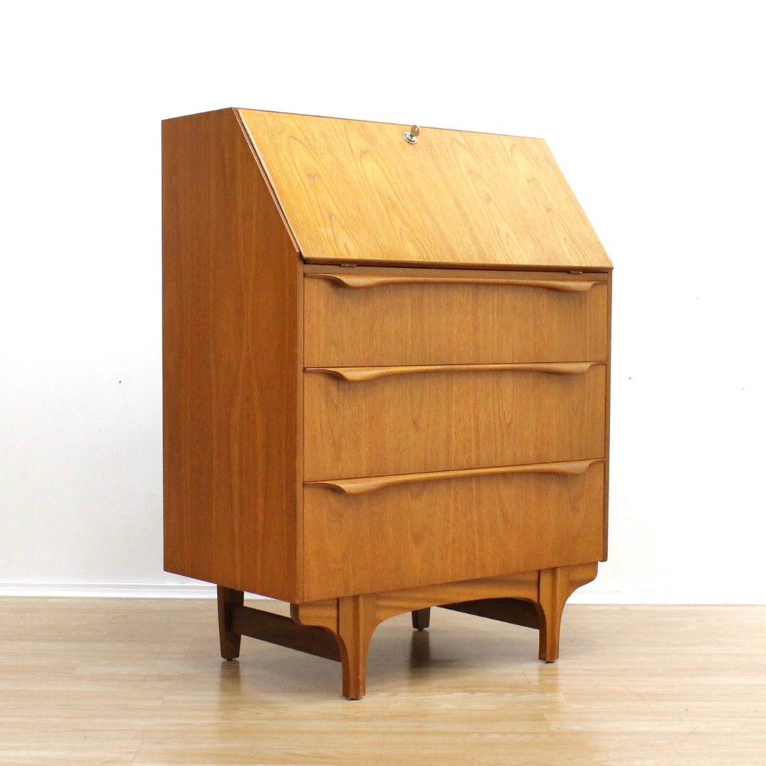 MID CENTURY SECRETARY DESK BUREAU BY SUTCLIFFE OF TODMORDEN