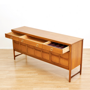 MID CENTURY TEAK CREDENZA BY NATHAN FURNITURE