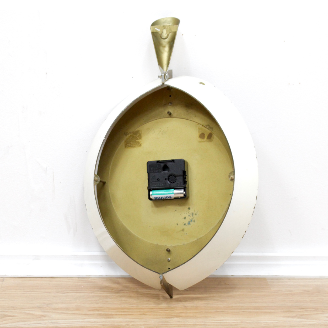 1960S BRASS WALL CLOCK BY ATLANTA ELECTRIC