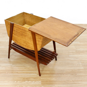 MID CENTURY DANISH SIDE TABLE SEWING BOX