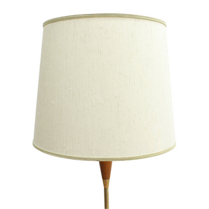 DANISH TEAK STANDING ROCKET SHAPE FLOOR LAMP & SHADE