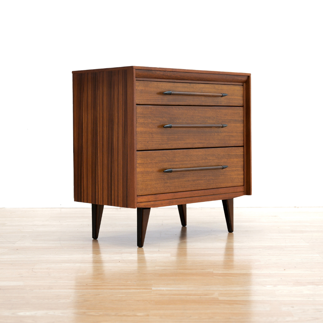 Small Mid Century Dresser Nightstand by Lebus Furniture