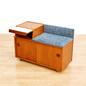 MID CENTURY ENTRYWAY BENCH IN TEAK BY CHIPPY HEATH