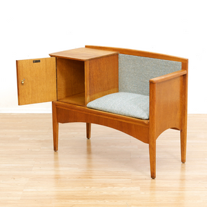MID CENTURY OAK GOSSIP BENCH BY CHIPPY HEATH