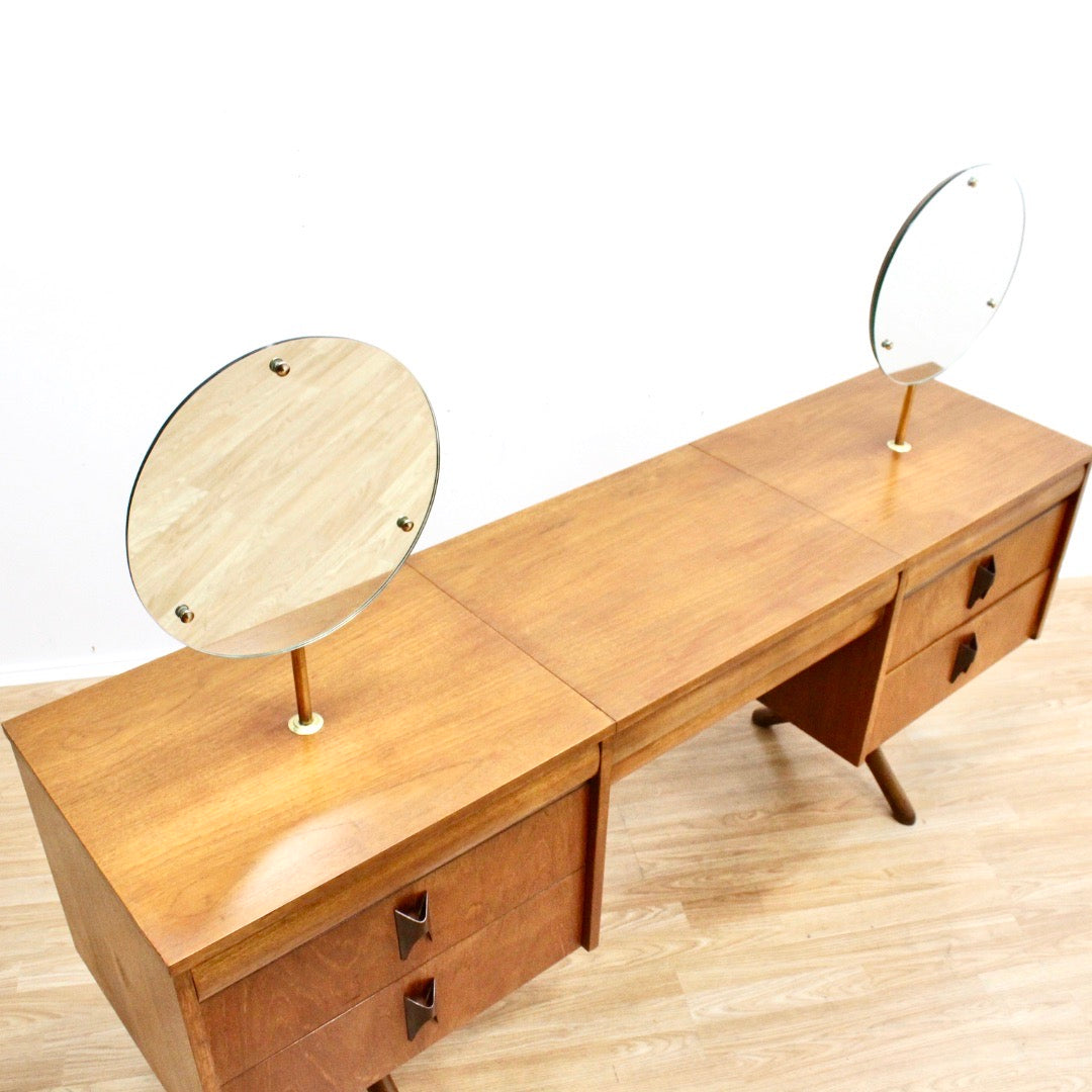 MID CENTURY TEAK VANITY BY ELLIOTS OF NEWBURY