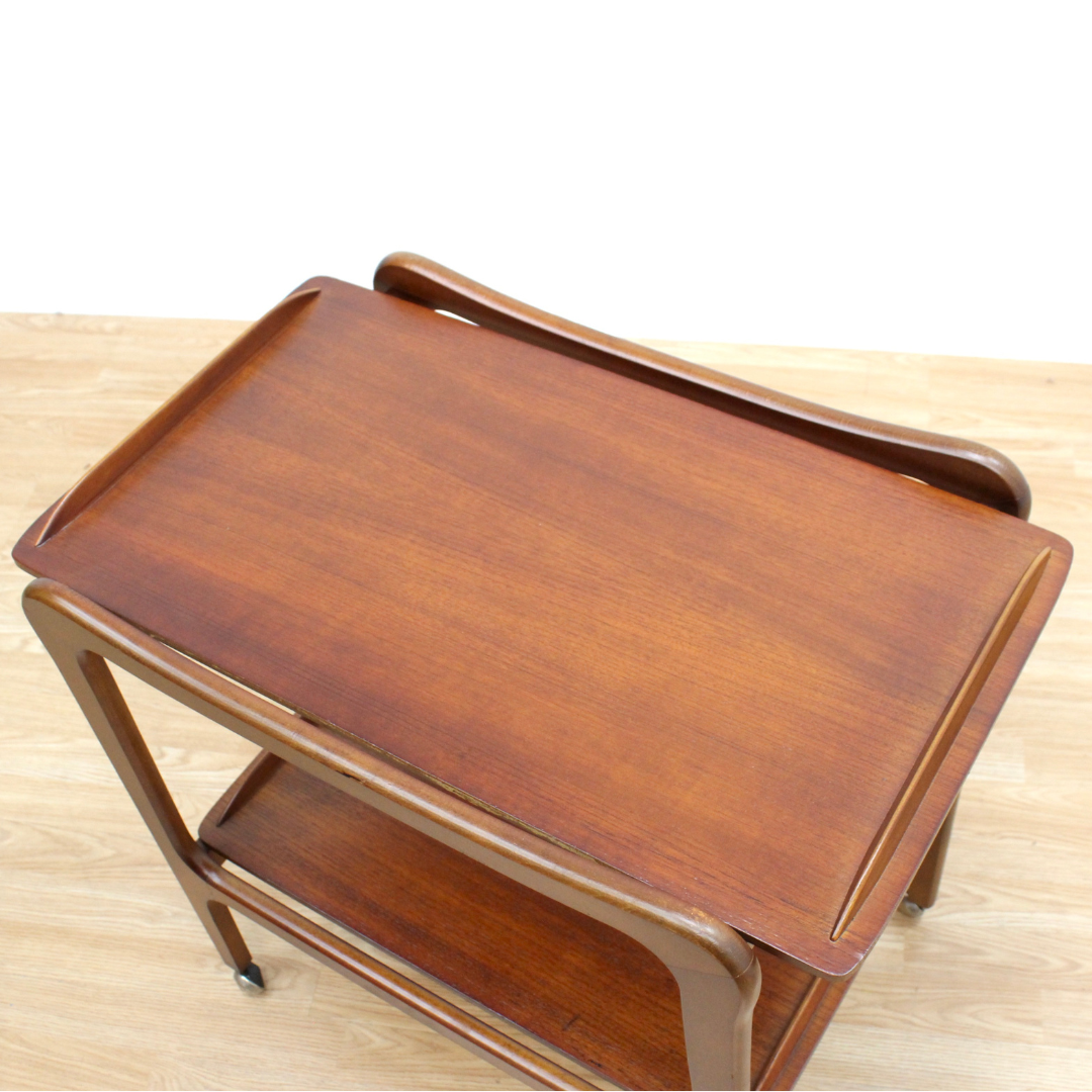 MID CENTURY TEAK BAR CART BY REMPLOY