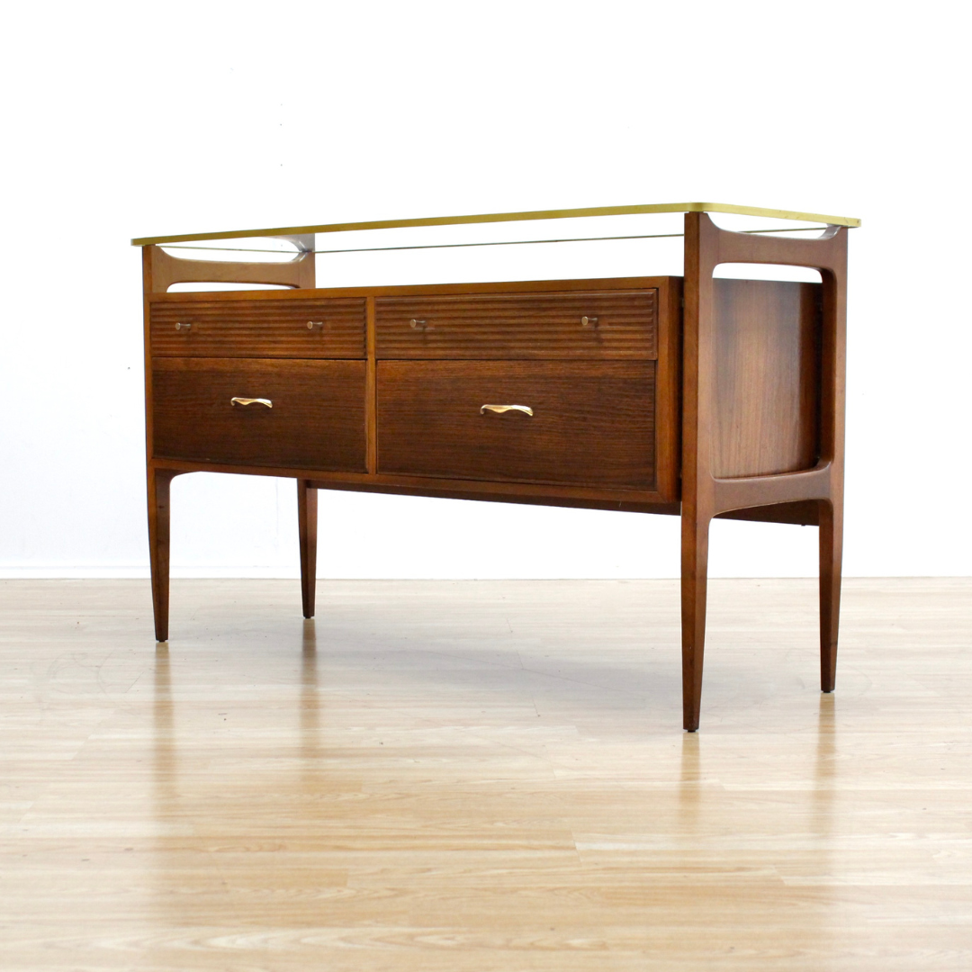 MID CENTURY DRESSER VANITY BY WRIGHTON FURNITURE