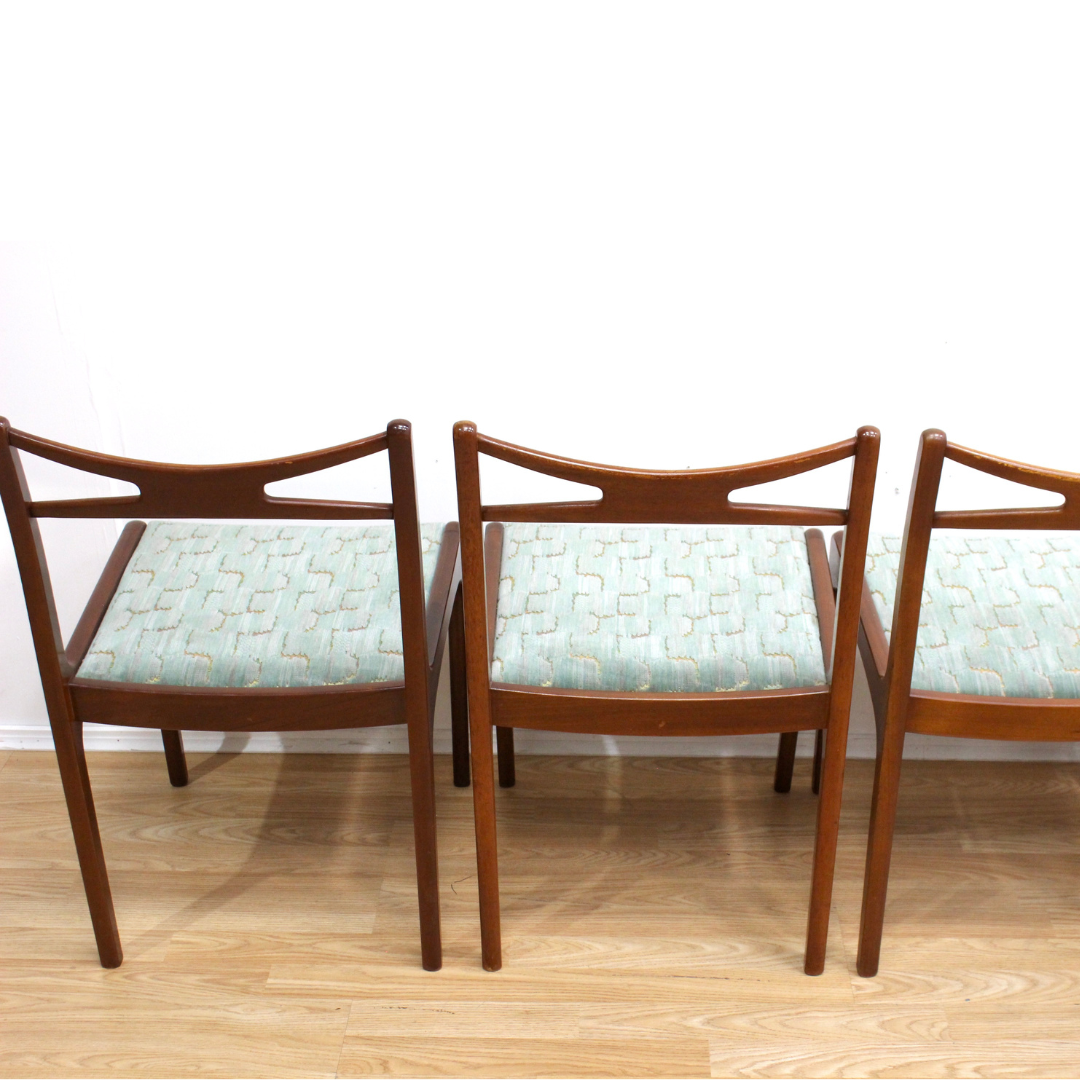 SET OF SIX MID CENTURY DINING CHAIRS BY NATHAN FURNITURE