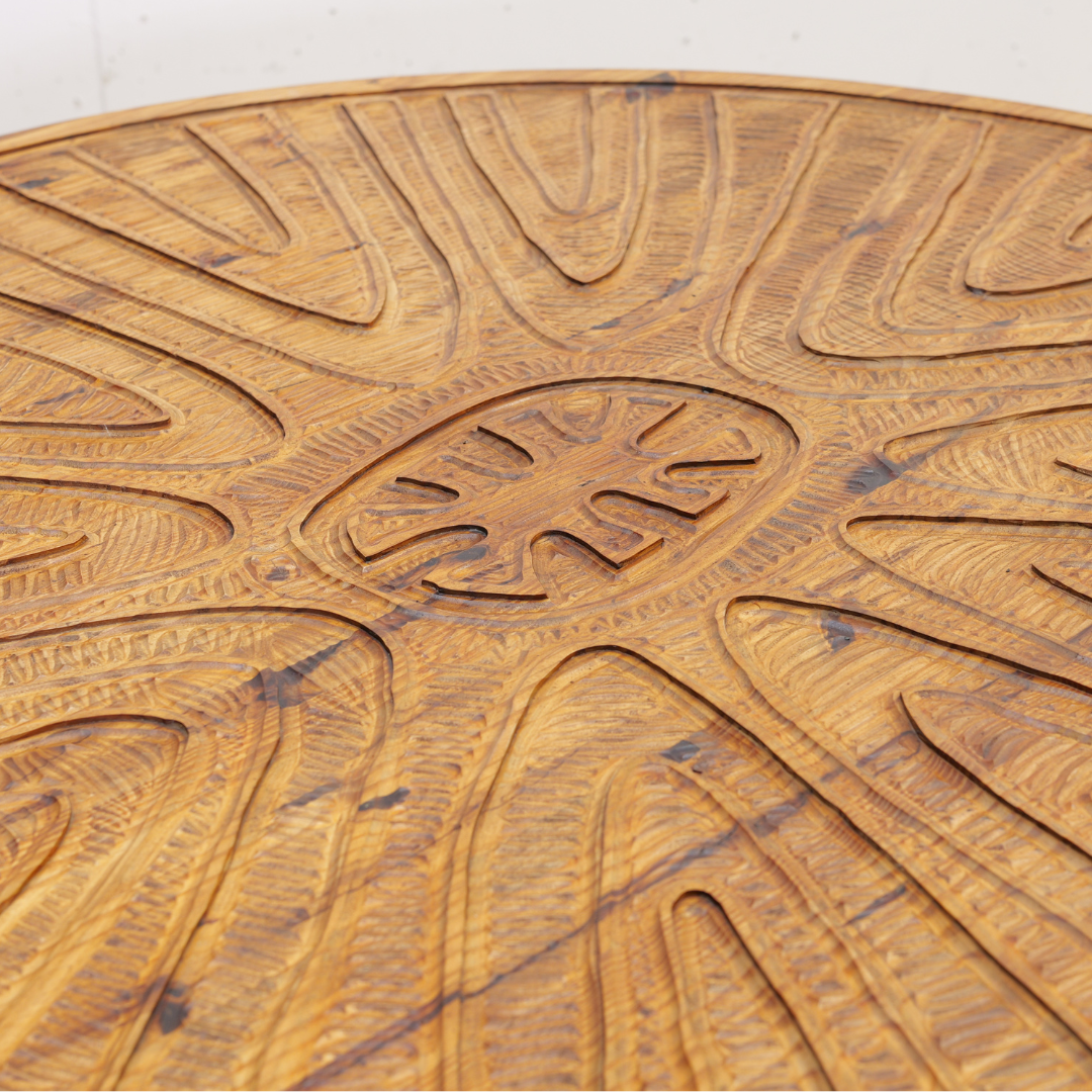 1970S HAND CARVED BRUTALIST DINING SET BY AQUARIUS ENTERPRISES AFRICA