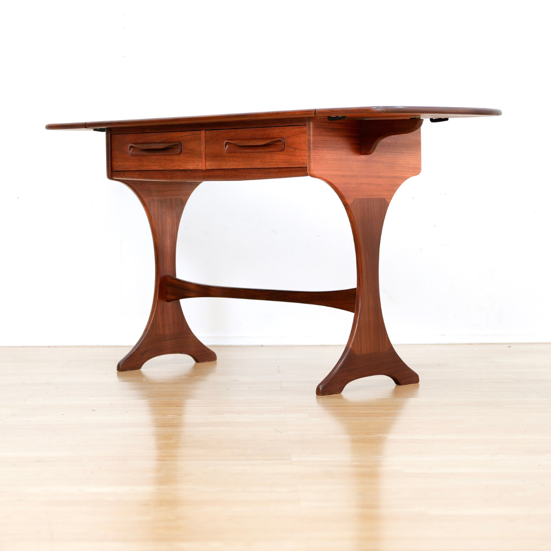 MID CENTURY TEAK DROP LEAF CONSOLE  BY G PLAN