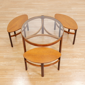 MID CENTURY TRINITY NESTING TABLE BY NATHAN FURNITURE
