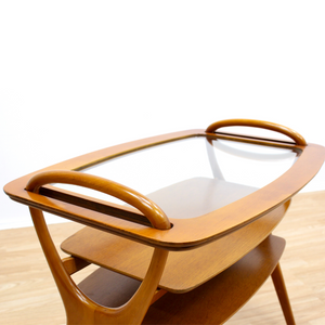 MID CENTURY SIDE TABLE SERVING TRAY BY HANS OLSEN