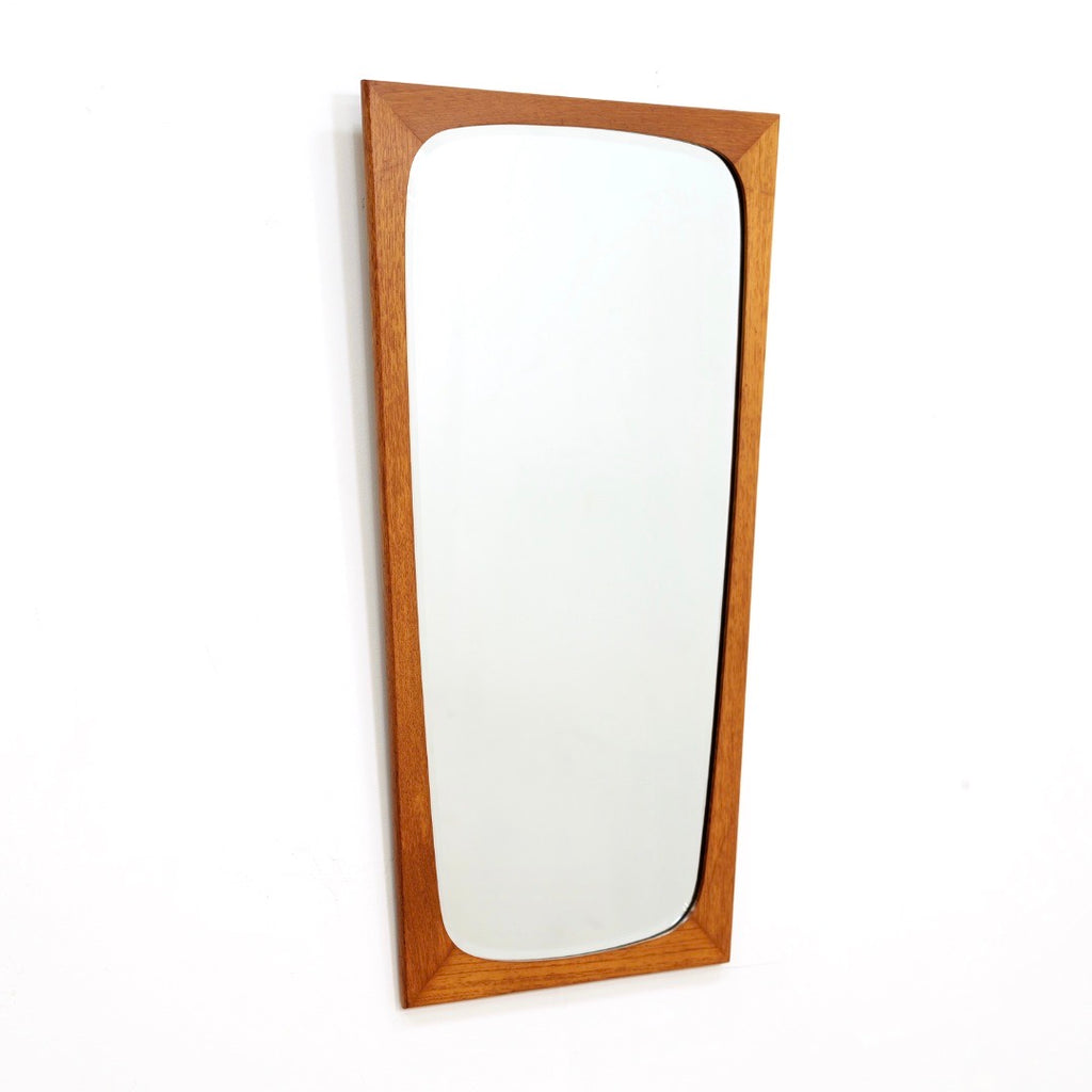 1960S VINTAGE DANISH TEAK WALL MIRROR