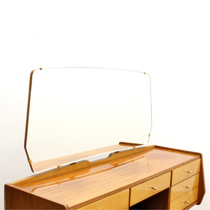 VINTAGE ITALIAN MARINO VANITY LACQUERED MAPLE & SYCAMORE