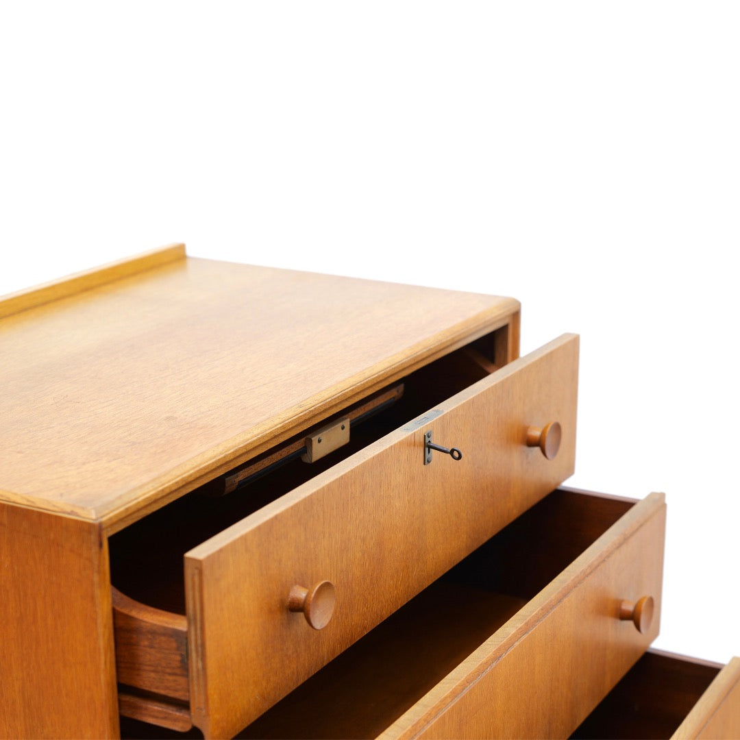 Mid Century Oak Vanity Dresser by Meredew