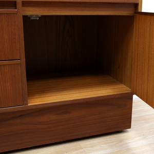 1960S DANISH MODERN TEAK BOOKCASE WALL UNIT