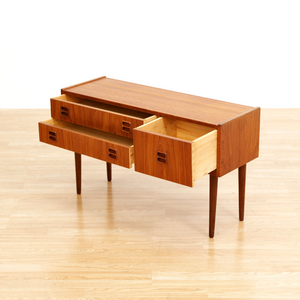 SMALL MID CENTURY DANISH TEAK ENTRYWAY DRESSER