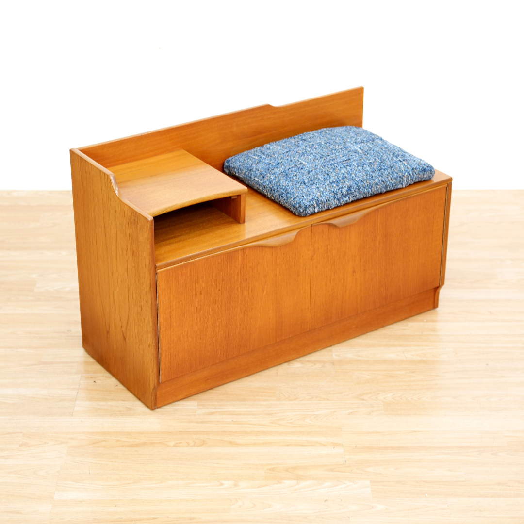 MID CENTURY ENTRYWAY BENCH BY SUTCLIFFE OF TODMORDEN