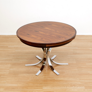 DANISH MODERN ROSEWOOD 'FLIP-FLAP' LOTUS DINING TABLE BY DYRLUND