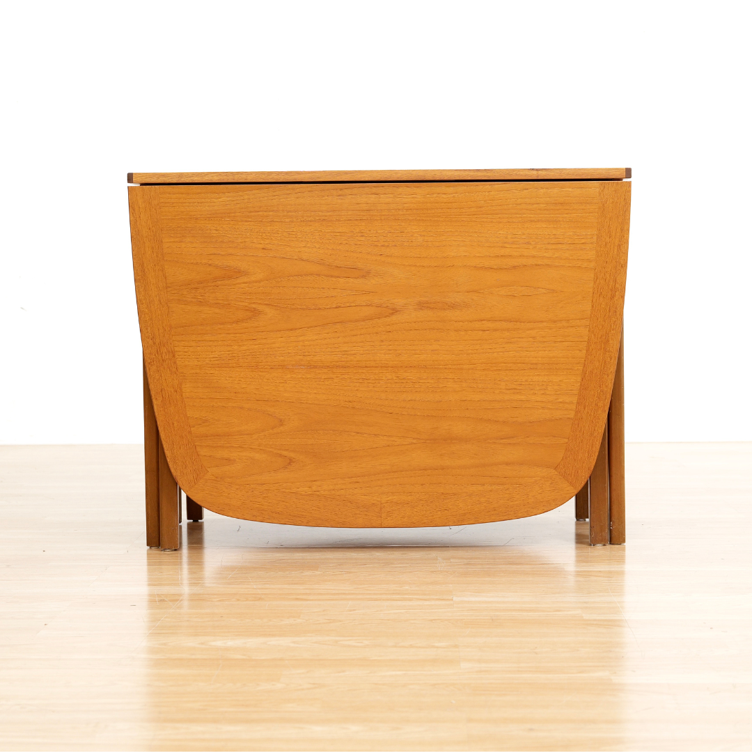 MID CENTURY TEAK DROP LEAF DINING TABLE