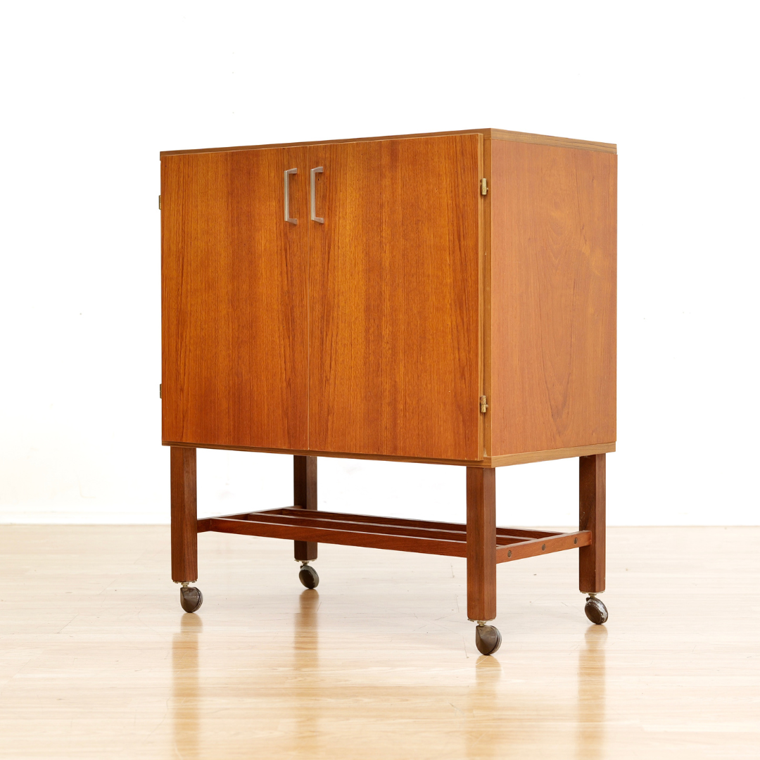 Mid Century Teak Vinyl Record Cabinet by Meredew Furniture