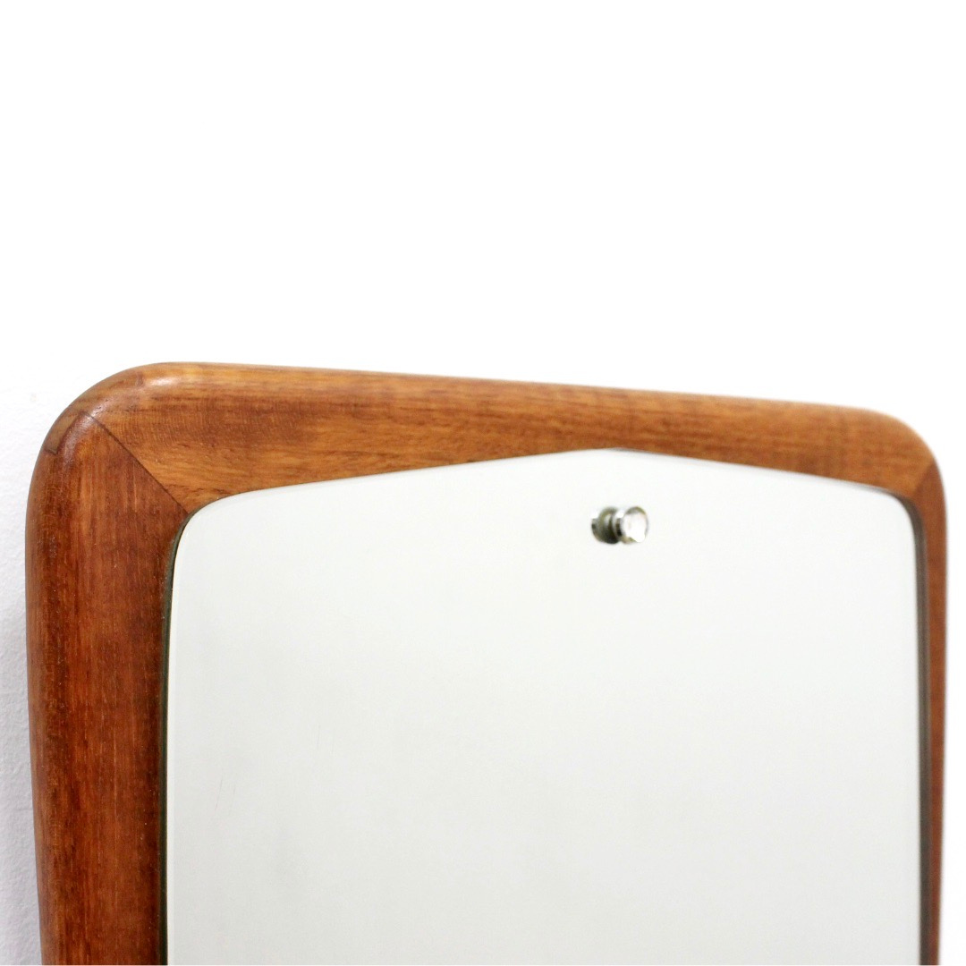 VINTAGE 1960S TEAK WALL MIRROR