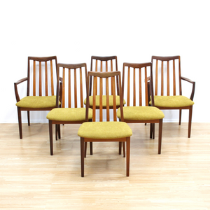 MID CENTURY DINING CHAIRS BY G PLAN SET OF SIX