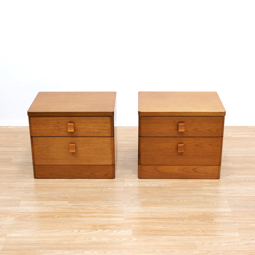 PAIR OF MID CENTURY NIGHTSTANDS BY STAG FURNITURE