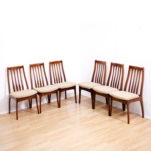 SET OF SIX MID CENTURY DINING CHAIRS BY ELLIOTS OF NEWBURY