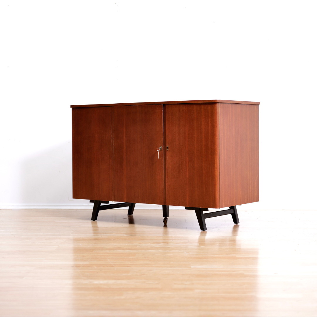 MID CENTURY TEAK FOLDING HOME OFFICE DESK