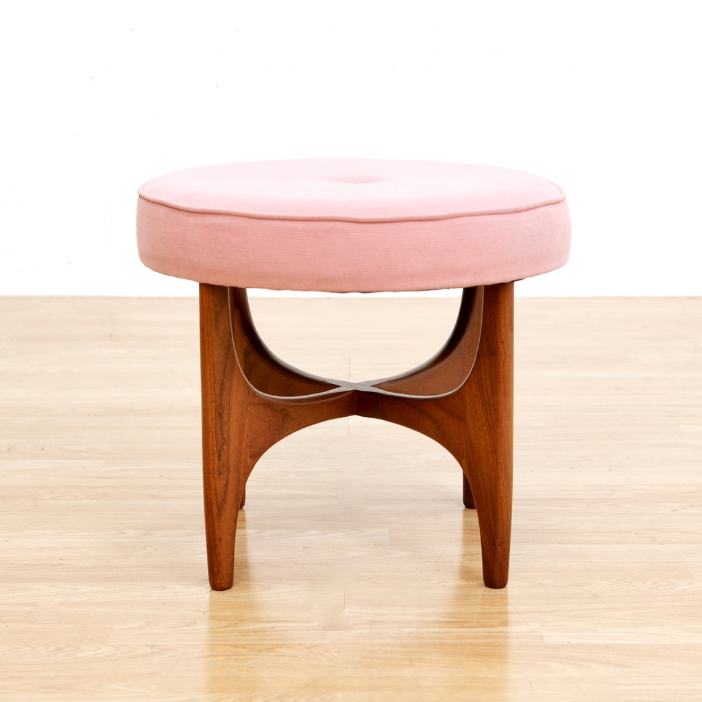 Reserved MID CENTURY ASTRO VANITY STOOL BY G PLAN IN TEAK & PINK