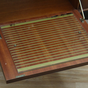 MID CENTURY WALNUT BAR CREDENZA BY STONEHILL FURNITURE