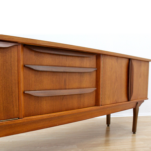 MID CENTURY TEAK CREDENZA BY JENTIQUE FURNITURE