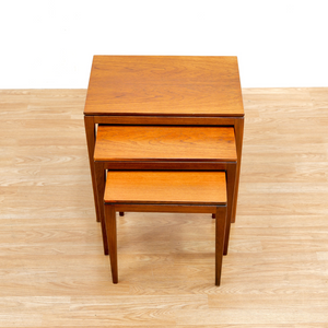 SET OF 1960S DANISH MODERN NESTING TABLES