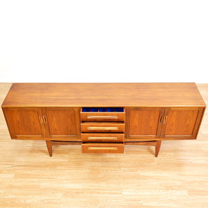 LONG TEAK  MID CENTURY CREDENZA BY VB WILKINS FOR G PLAN